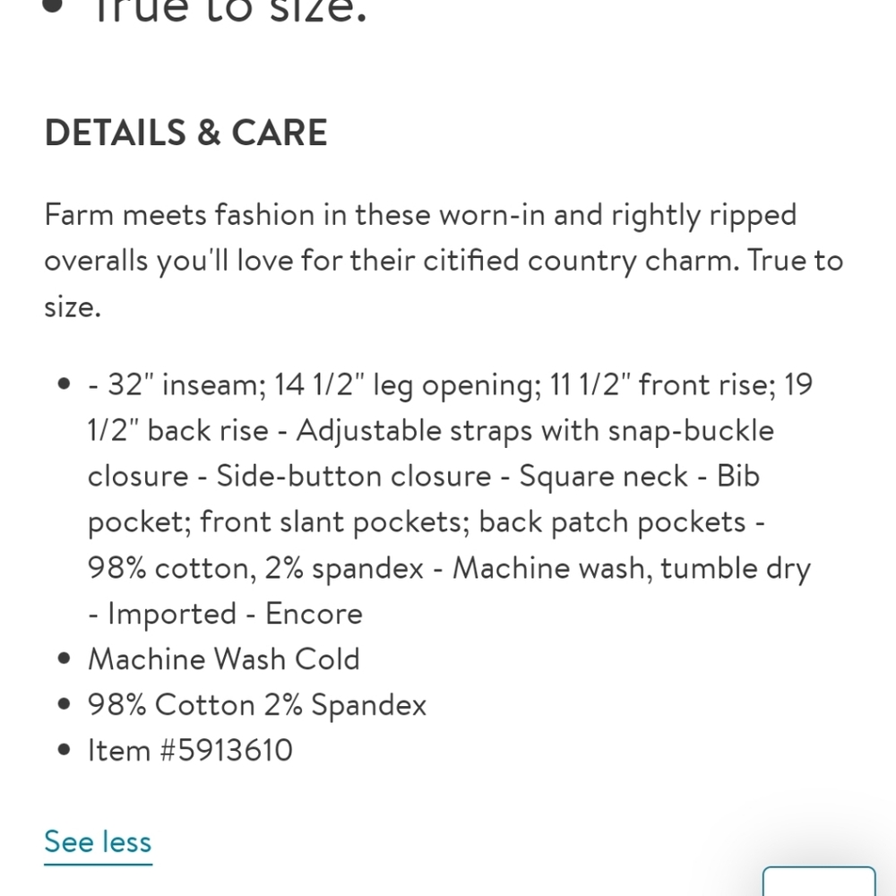 SLINK Jeans Denim Overalls - Picture 16 of 16